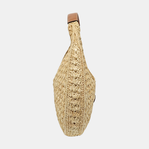 Straw Top Handle Bag Beige
