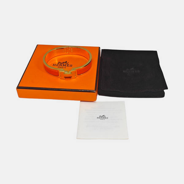 Clic H Metal Gold Bangle