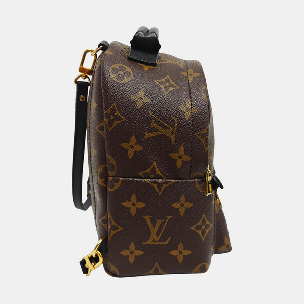 PALM SPRINGS Mini Monogram Coated Canvas Brown