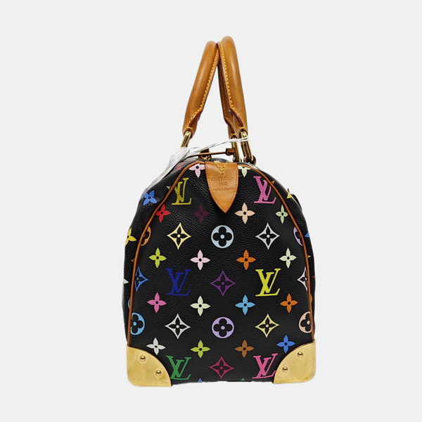 SPEEDY 30 Monogram Coated Canvas Black