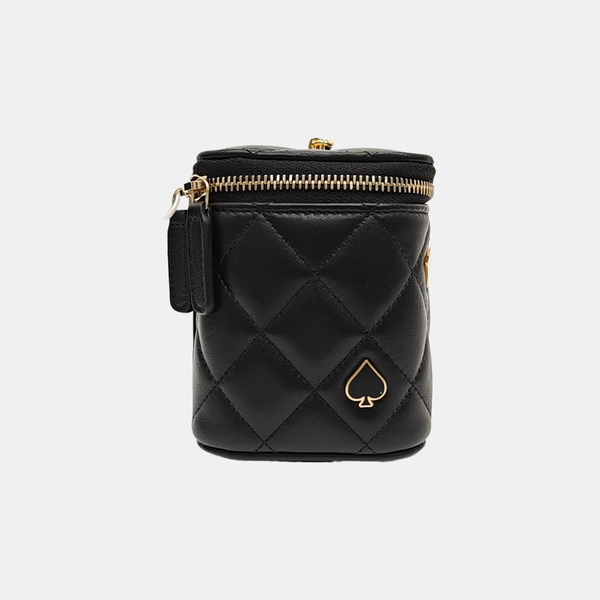 Quilted Lambskin Shoulder Bag Black