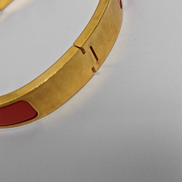 Clic H Metal Orange Bangle