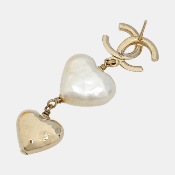 CC Logo Metal Gold Earrings