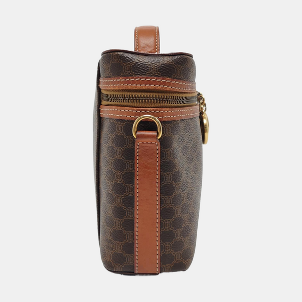 MACADAM TOP HANDLE COSMETIC BAGS Coated Canvas Brown