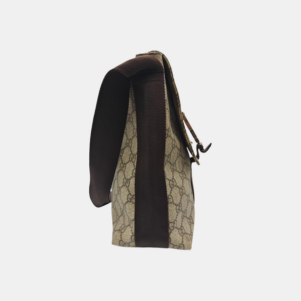 Monogram Coated Canvas Shoulder Bag Black