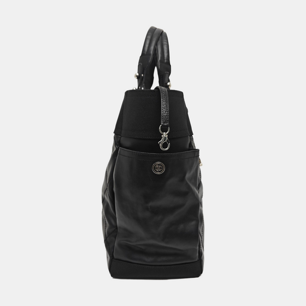 PARIS BIARRITZ Large Quilted Coated Canvas Black