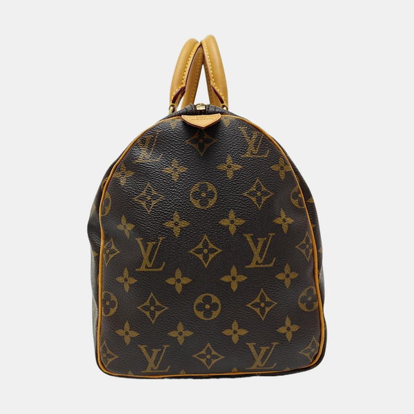 SPEEDY 30 Monogram Coated Canvas Brown
