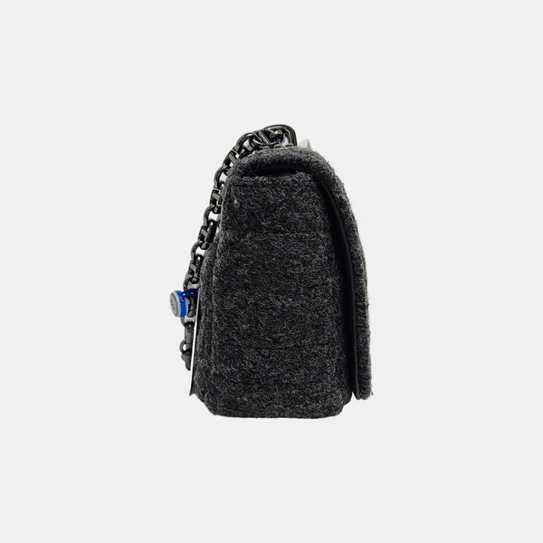 Authenticated pre-owned Dior Caro Small Wool Grey - Shoulder Bag at Looply