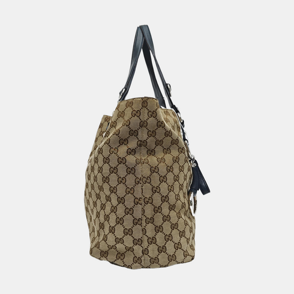 Monogram Canvas Tote Bag Beige