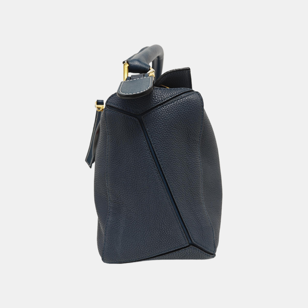 Puzzle Medium Calfskin Blue