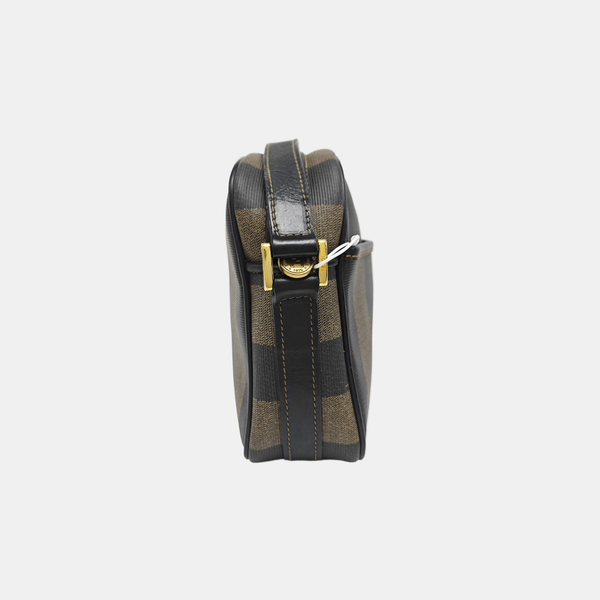 Coated Canvas Shoulder Bag Black