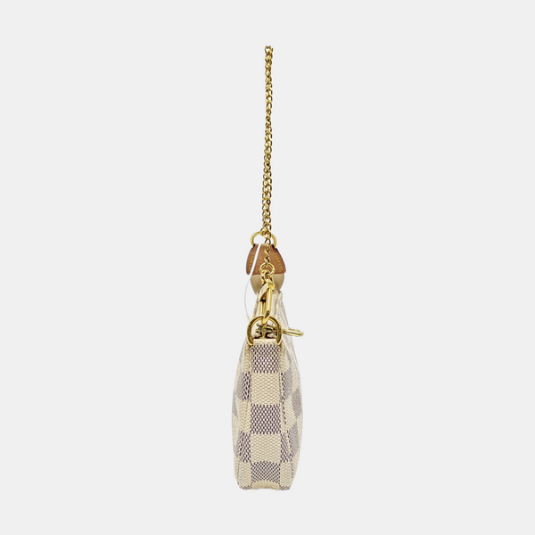 ACCESSOIRES Mini Damier Azur Coated Canvas White