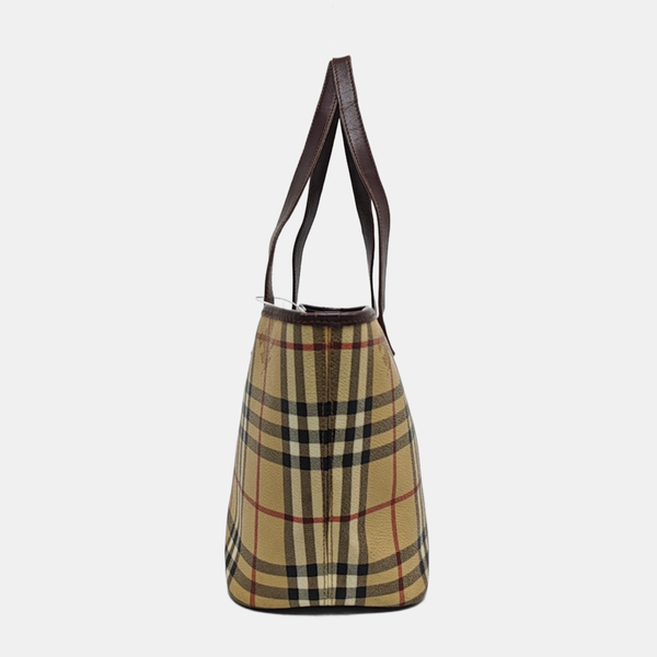 Coated Canvas Tote Bag Beige
