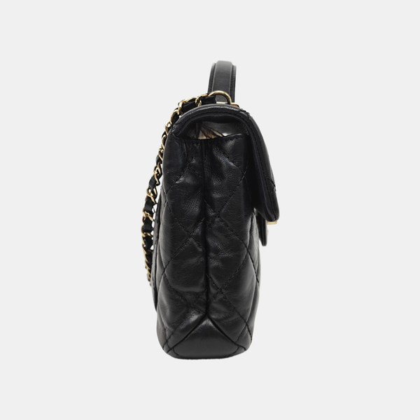 TRENDY CC Quilted Calfskin Black