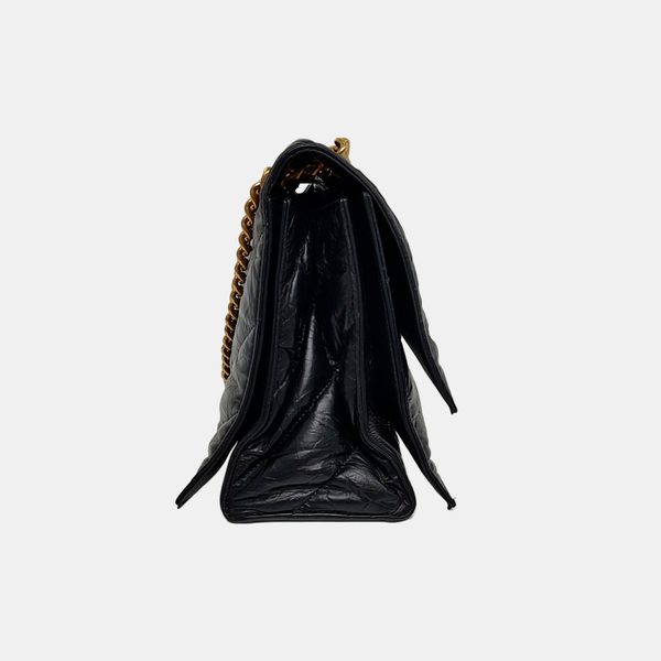 Crush Medium Quilted Calfskin Black