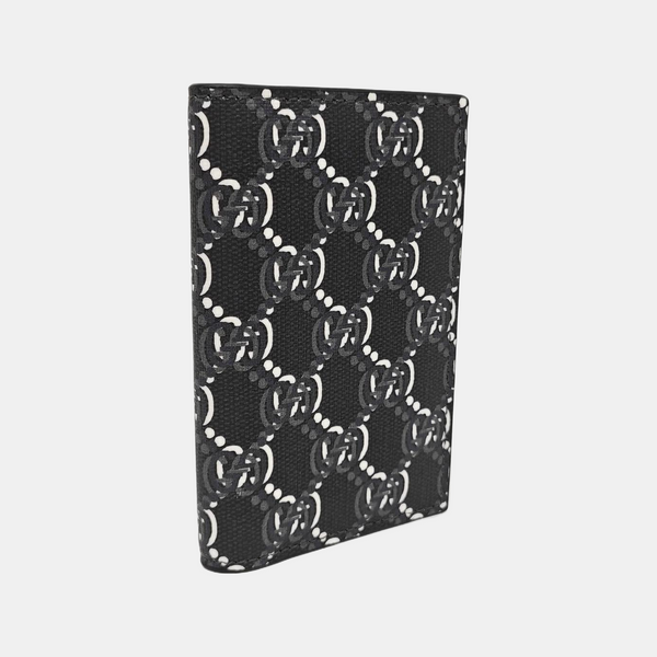 Monogram Coated Canvas Card Holder Gray