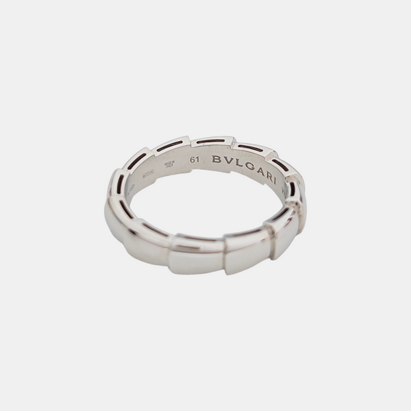 SERPENTI 18k White Gold Silver Ring EU 61