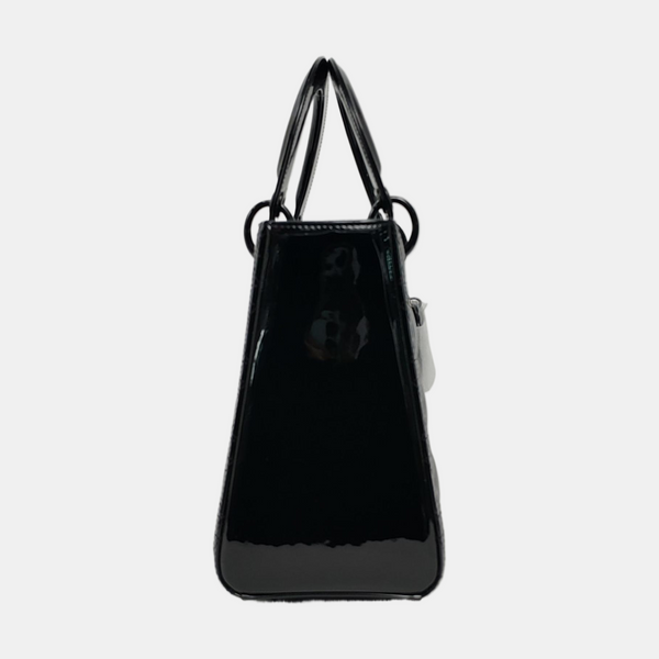 Lady Dior Medium Cannage Patent Leather Green