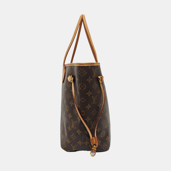 NEVERFULL MM Monogram Coated Canvas Brown