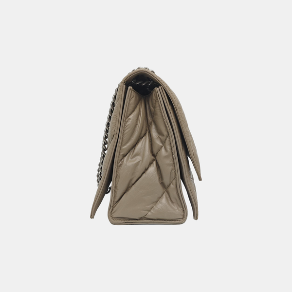 Crush Medium Quilted Calfskin Beige