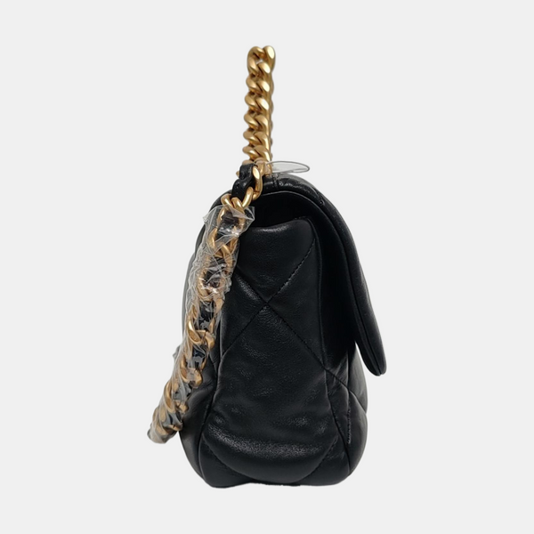 CHANEL 19 Small Quilted Lambskin Black