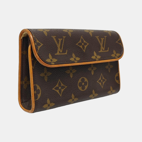 FLORENTINE Monogram Coated Canvas Brown