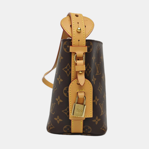 ALL IN BB Monogram Coated Canvas Brown