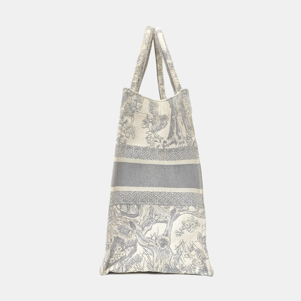 Book Tote Medium Fabric Gray