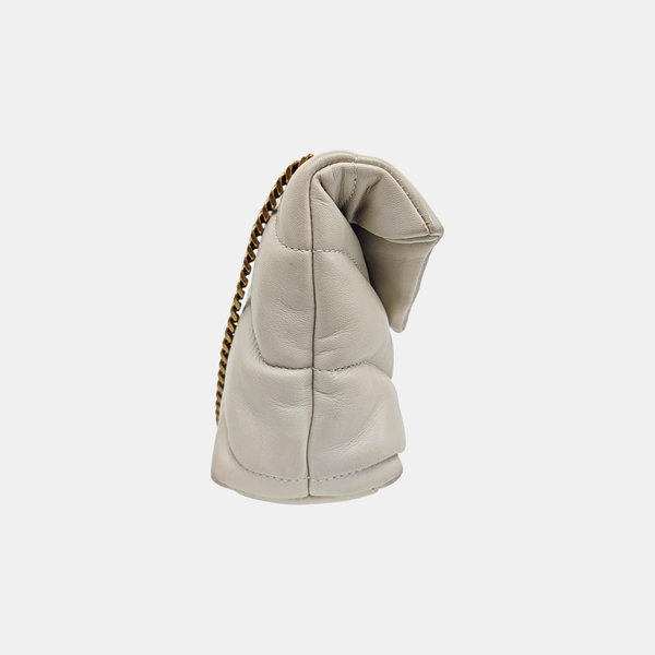 PUFFER Mini Quilted Lambskin White