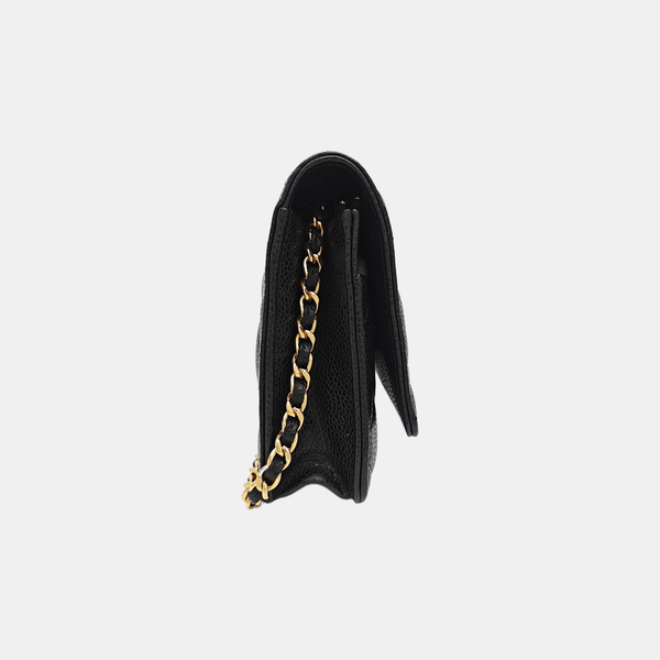 WOC Quilted Grained Calfskin Black