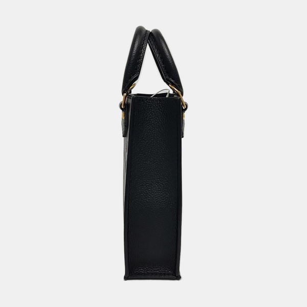 SAC PLAT Mini Calfskin Black