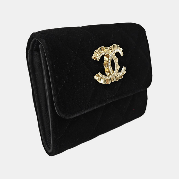 Velvet Card Holder Black