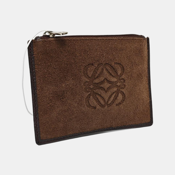 Suede Coin Purse Brown