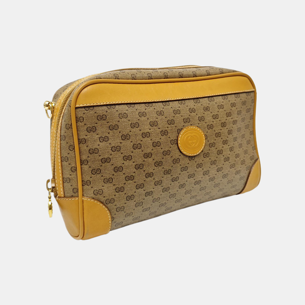 Monogram Coated Canvas Top Handle Bag Beige