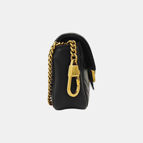 GG Marmont Mini Quilted Calfskin Black