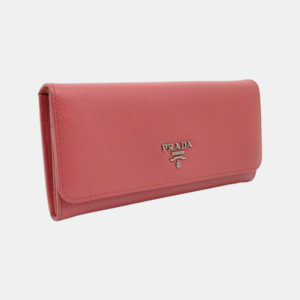 Fold Wallet Saffiano Calfskin Beige Wallet