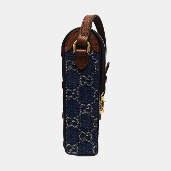 Horsebit 1955 Mini Monogram Denim Blue