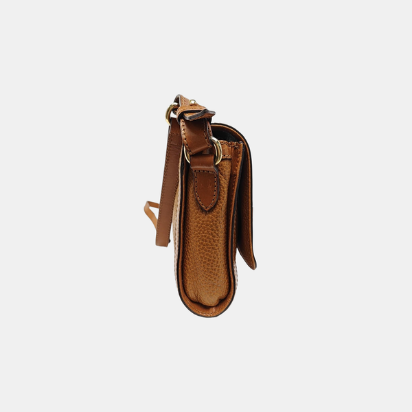 Calfskin Shoulder Bag Brown
