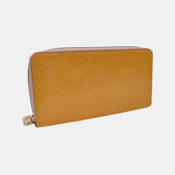 ZIPPY Monogram Patent Leather Yellow Wallet