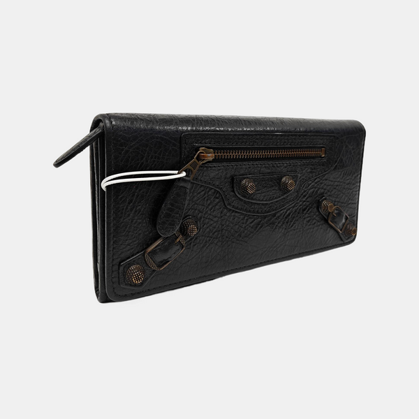 Classic City Lambskin Black Wallet
