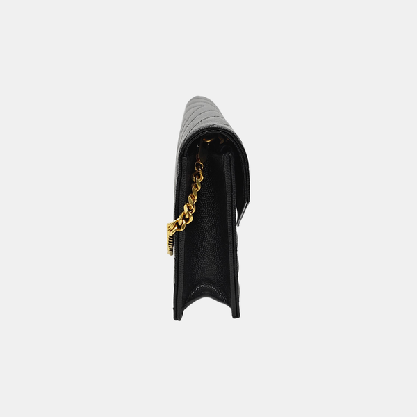 MONOGRAM WOC Chevron Calfskin Black