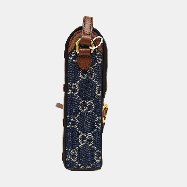 Horsebit 1955 Mini Monogram Denim Blue