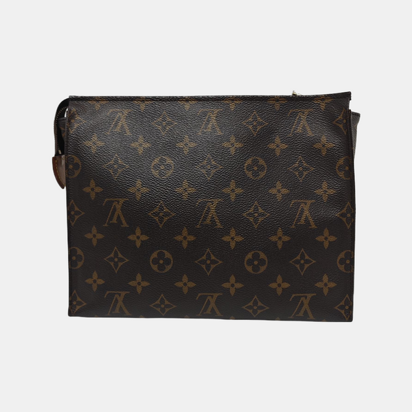 TOILET POCKET 26 Monogram Coated Canvas Brown
