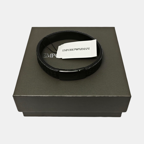 Fabric Black Bangle