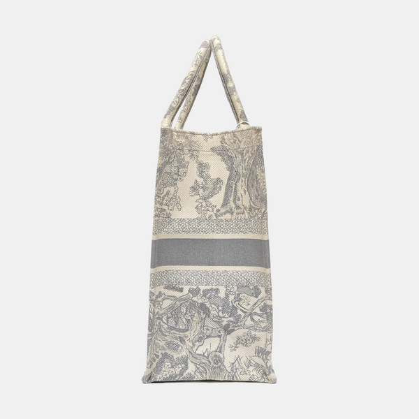 Book Tote Large Fabric Gray
