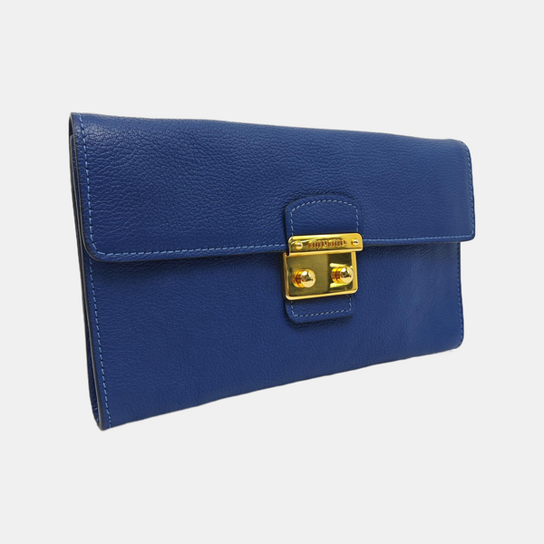 Calfskin Clutch Blue