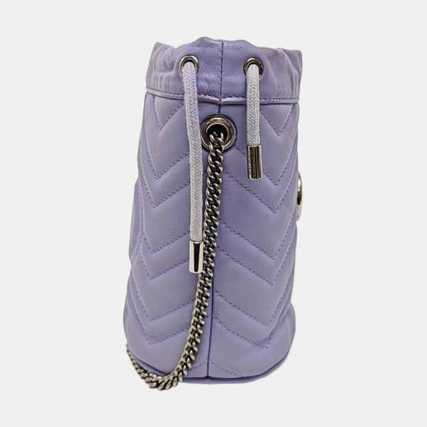 GG Marmont Mini Quilted Calfskin Purple