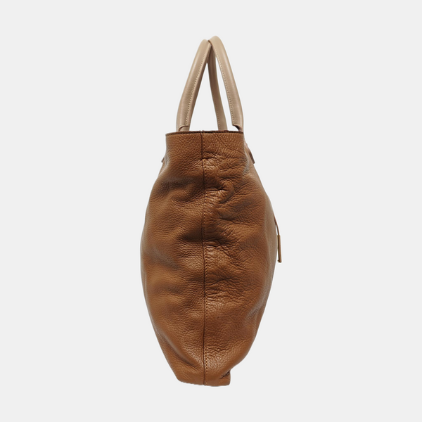 Calfskin Tote Bag Brown