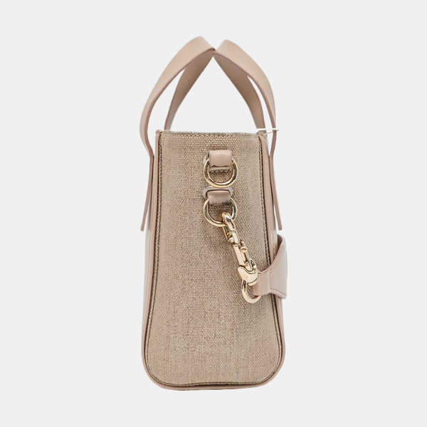 Leather Tote Bag Small Pink
