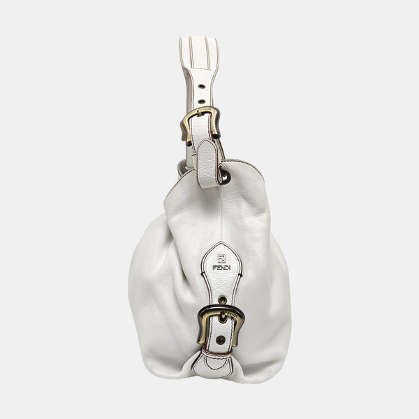Calfskin Shoulder Bag White